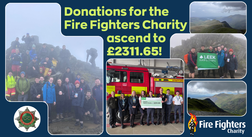 Snowdon Fire Fighter Charity donations ascend to £2311.65