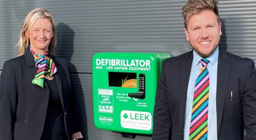 Celebrating the first installation of 100 defibrillators